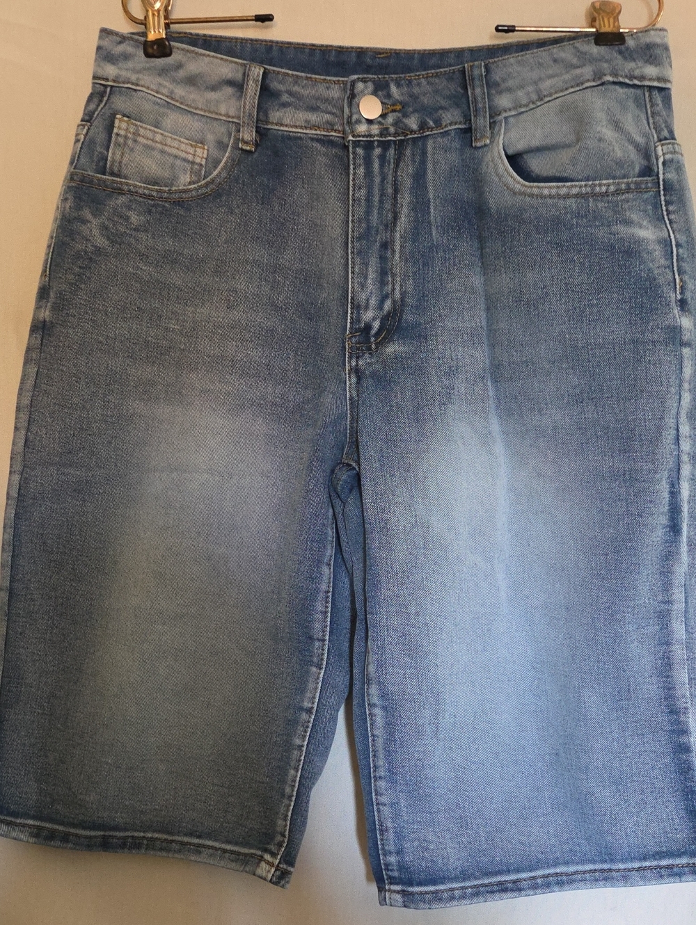 Woman's Blue Denim Jeans Shorts - Classic Casual Style